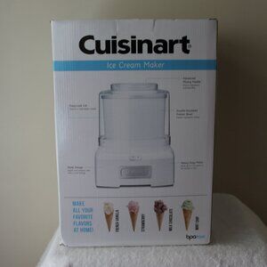 CUISINART 1-1/2 QUART ICE CREAM MAKER-USED ONLY ONCE-IN ORIGINAL BOX